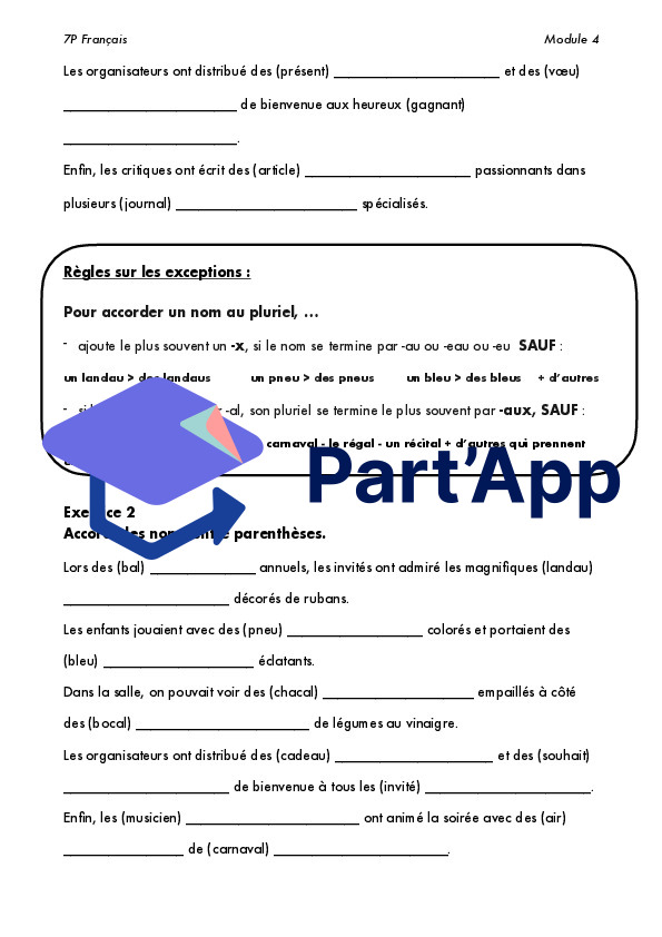 Français Module 4 - 7P_7