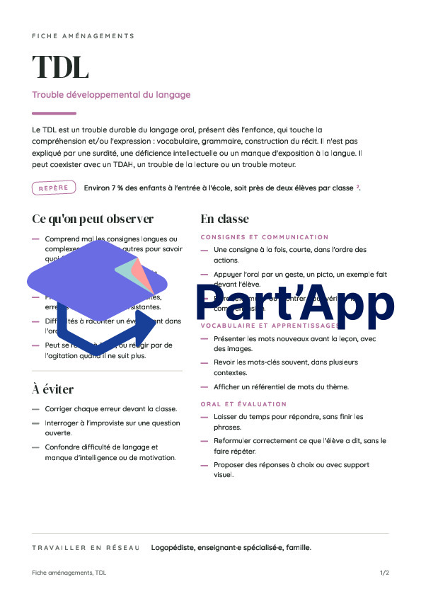 Aménagements scolaires : 7 fiches pratiques_2