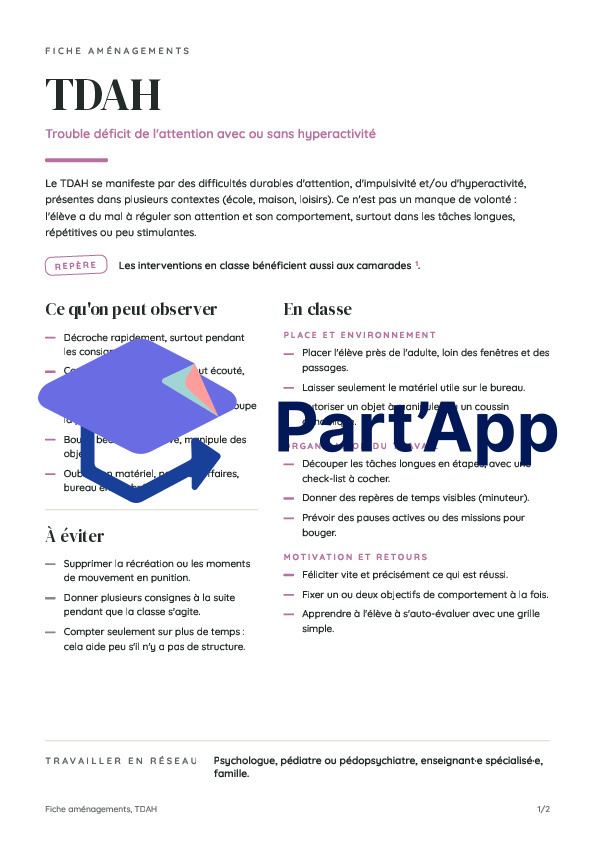 Aménagements scolaires : 7 fiches pratiques_6