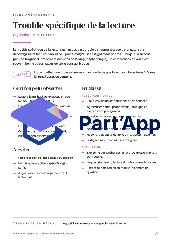 Aménagements scolaires : 7 fiches pratiques_8