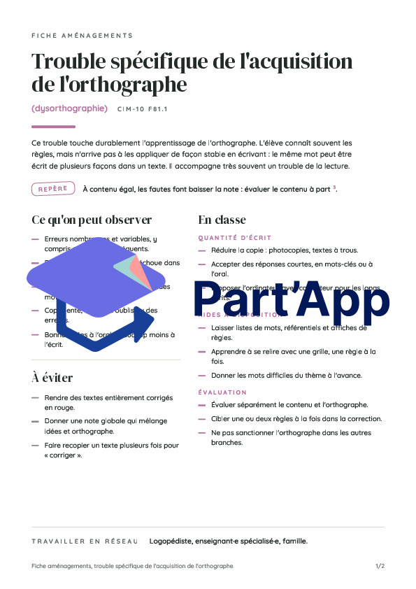 Aménagements scolaires : 7 fiches pratiques_10