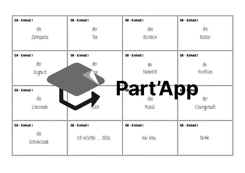 Cartes de vocabulaire allemand 5H_2