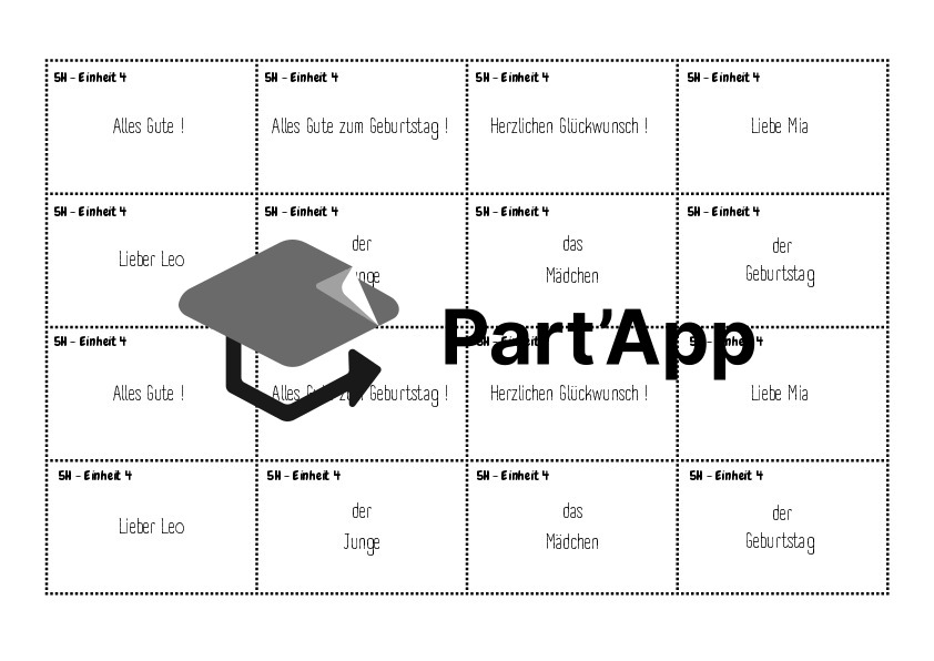 Cartes de vocabulaire allemand 5H_5