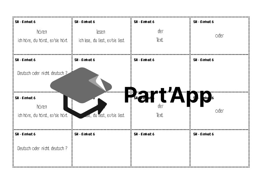 Cartes de vocabulaire allemand 5H_6