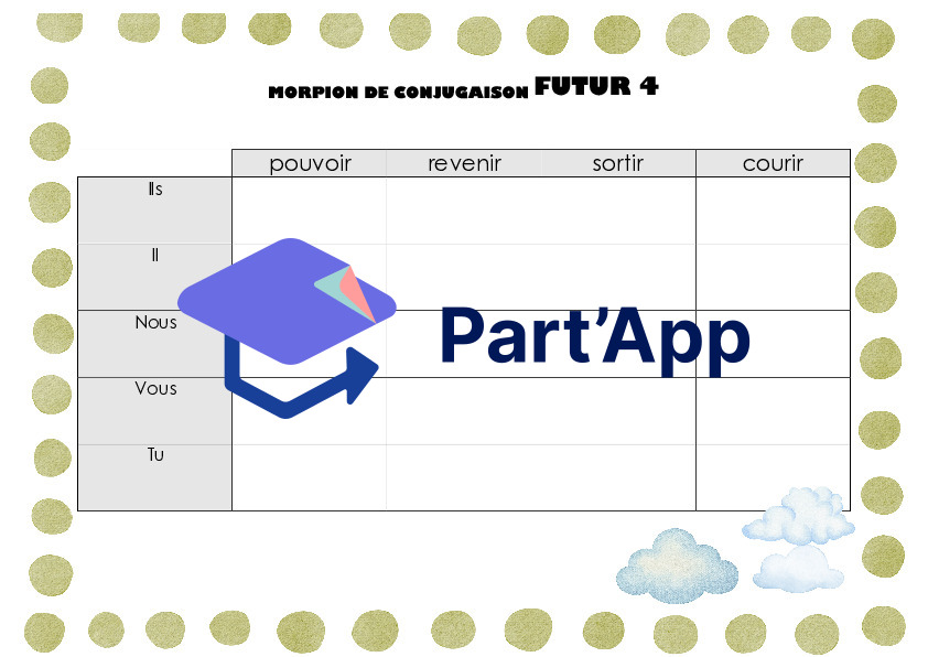 FR 6P - MODULE 3 - Morpion conjugaison (courir - pouvoir - sortir - venir)_4