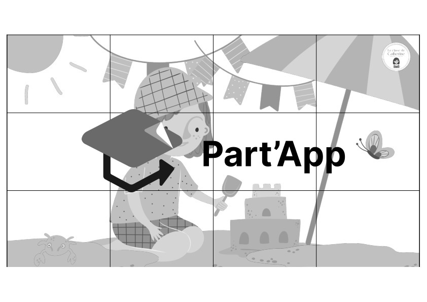 4x puzzles 12 pièces thème de l'été_107