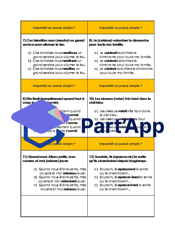 Imparfait ou passé simple_6