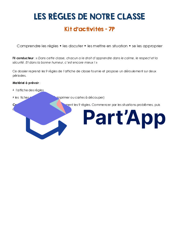 Les règles de notre classe – Kit d’activités 7P_2