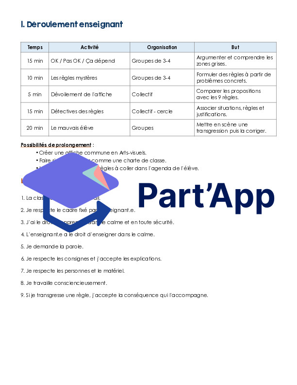 Les règles de notre classe – Kit d’activités 7P_3