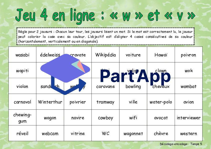 Jeu 4 en ligne : le son w + le son v (temps 5)_10