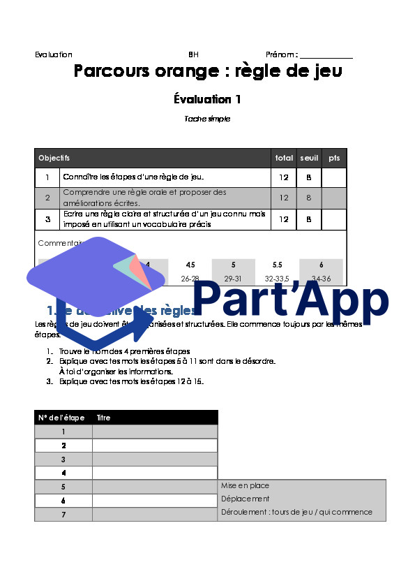 La règle du jeu tâche simple 8H_2