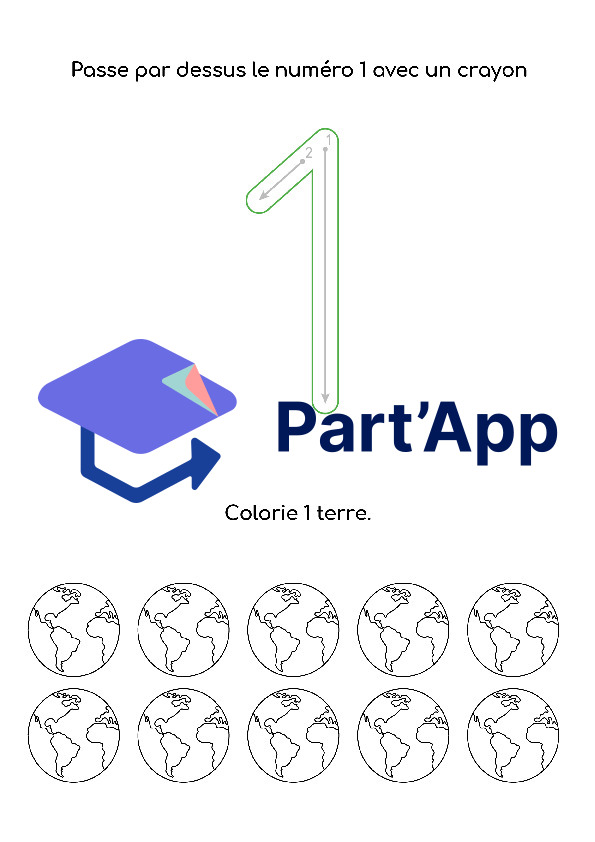 Cahier d'écriture 1 à 9 - thème tour du monde_2