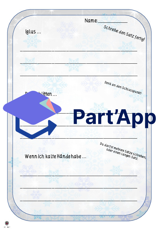 Winterwörter/Wintersätze - Ergänze_9