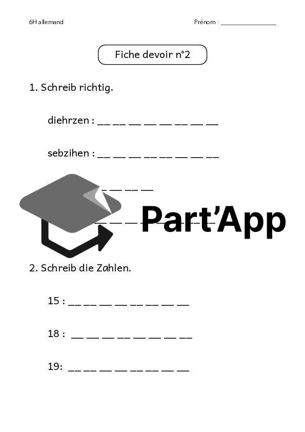 devoirs d'allemand 6H_2