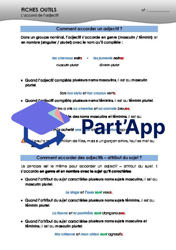 Français 7H-8H - L'accord de l'adjectif (théorie)_5