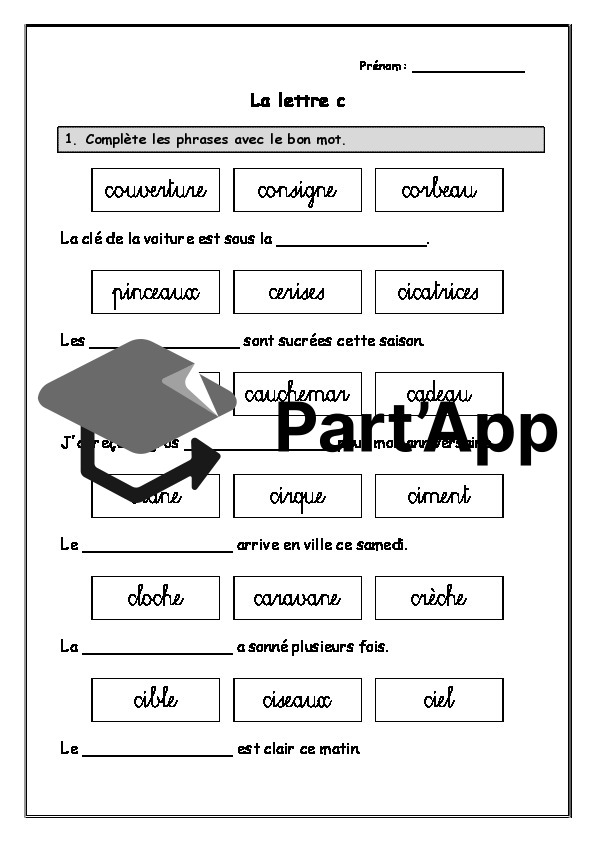 La lettre c Décodage - Encodage temps 4_6