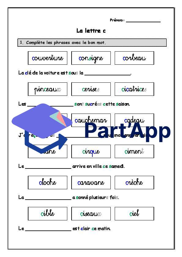 La lettre c Décodage - Encodage temps 4_7