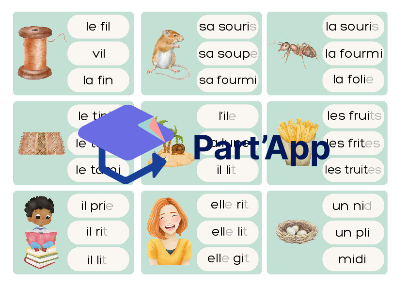 3H - Cartes à pinces : mots sons a, é, u, i_8