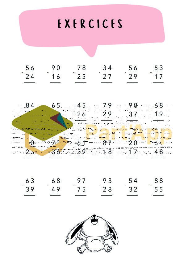 Exercises Math 5p Part'App | Math 5P Dossier additions et soustractions en colonne