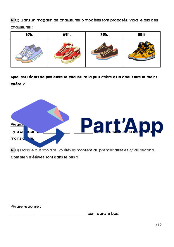 TA Mathématiques 5P – Problèmes additifs et soustractifs & calcul mental_3