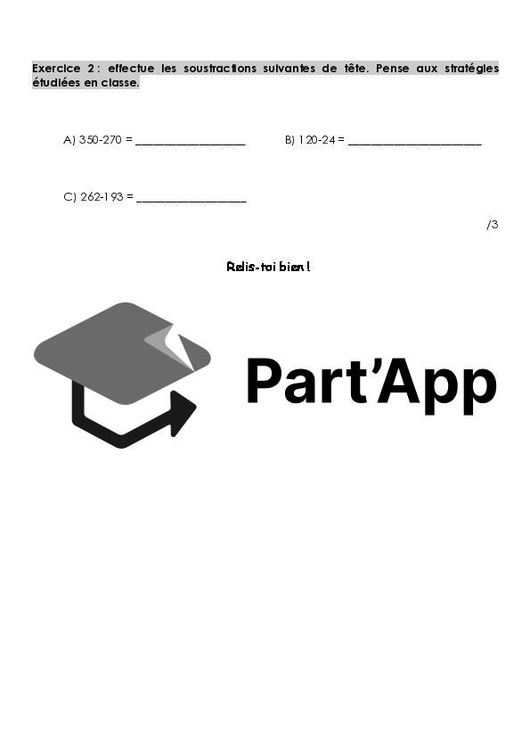 TA Mathématiques 5P – Problèmes additifs et soustractifs & calcul mental_4