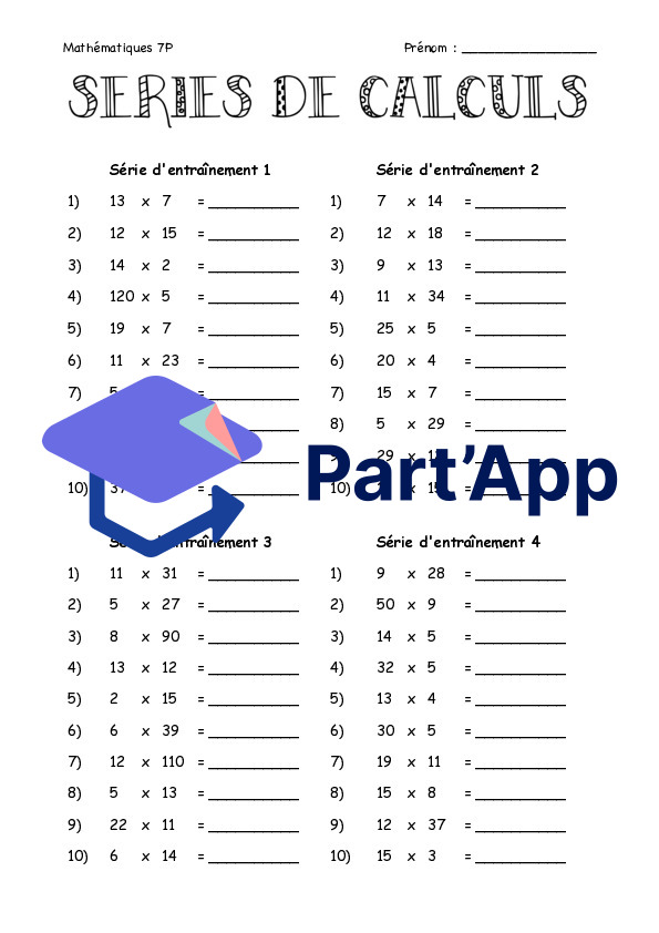 Calcul mental - Multiplications_46
