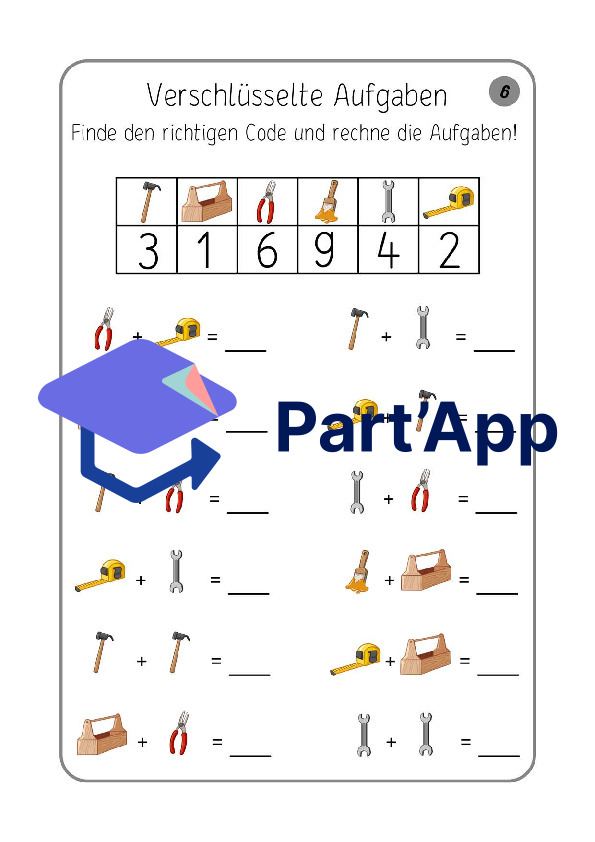 Addition im Zahlenraum bis 10 – Entschlüssele den Code und rechne_5