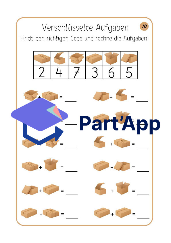 Addition im Zahlenraum bis 10 – Entschlüssele den Code und rechne_9