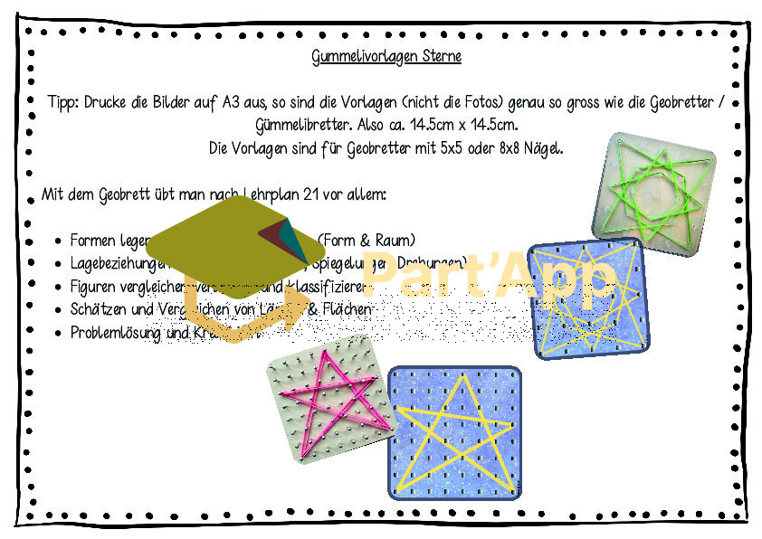 Modèles de géoboard - Étoiles_2