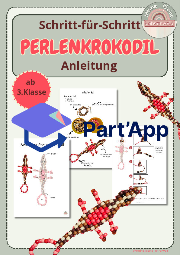 Schritt für Schritt Anleitung Perlenkrokodil_2