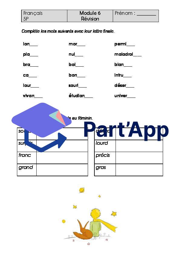Français 5P - Module 6 - Orthographe_2