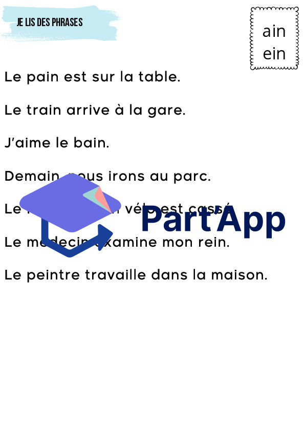 Lecture Sons in / im et ain / ein_11