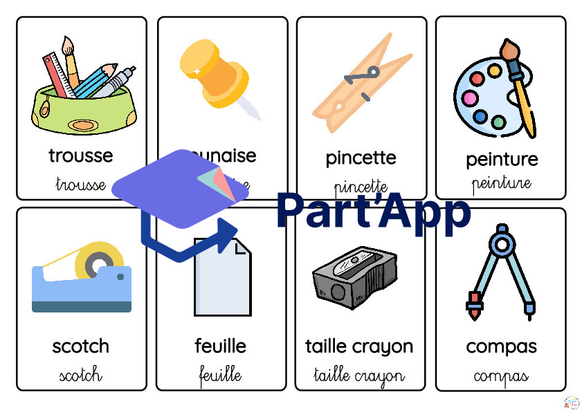 Carte de vocabulaire - le matériel scolaire_3