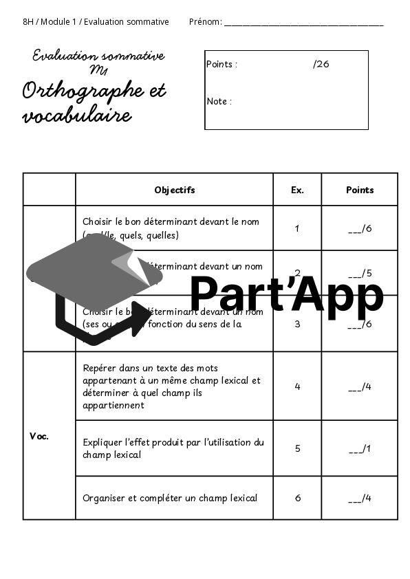 Evaluation sommative orthographe et vocabulaire M1 8P_2