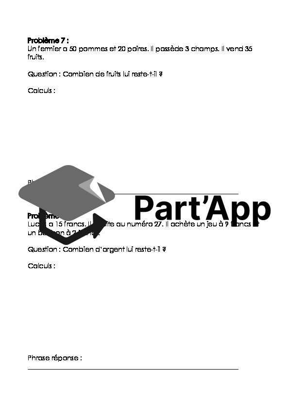 Problèmes de math 5P, additions et soustractions_6