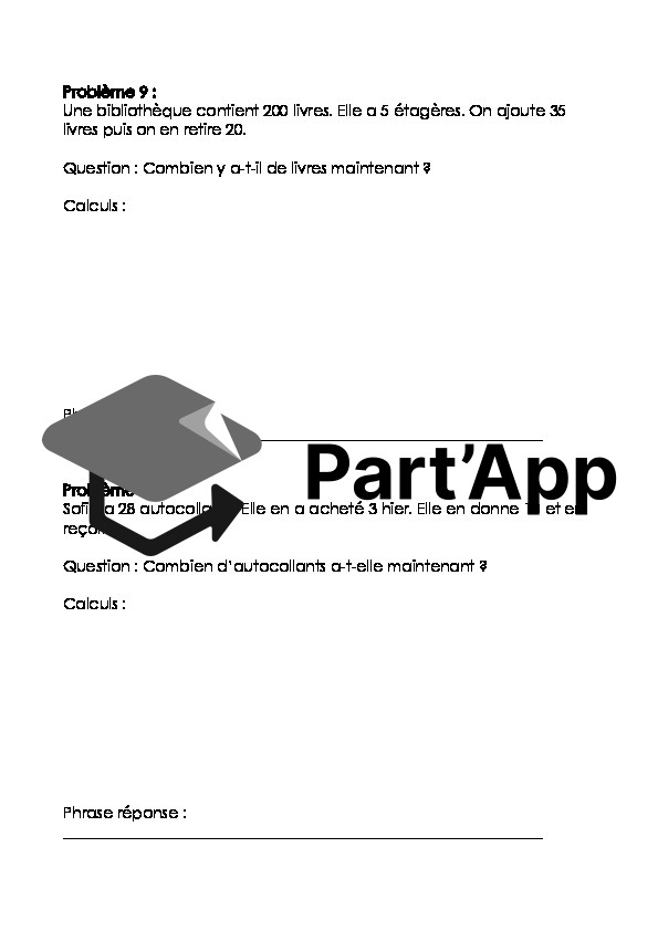 Problèmes de math 5P, additions et soustractions_7