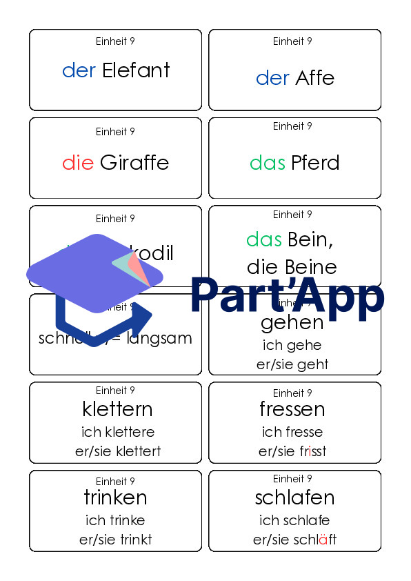 Vocabulaire allemand E9 - 6H_3