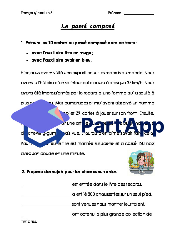 Le passé composé / module 5 / 6P_2