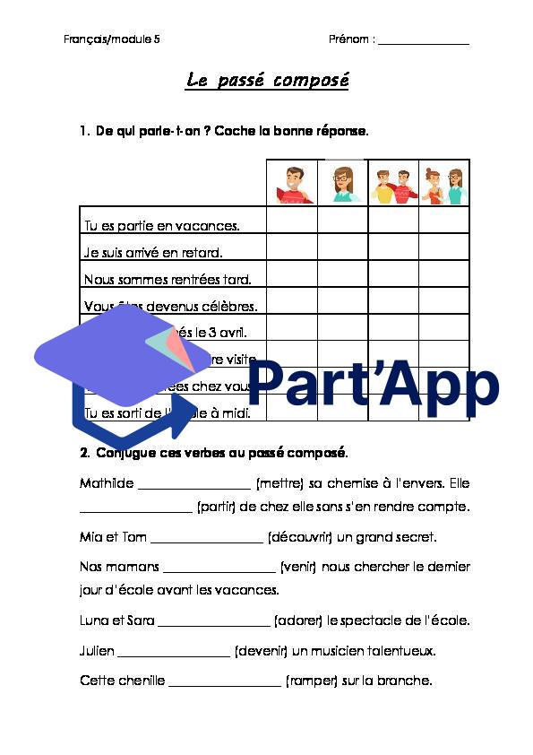 Le passé composé / module 5 / 6P_4