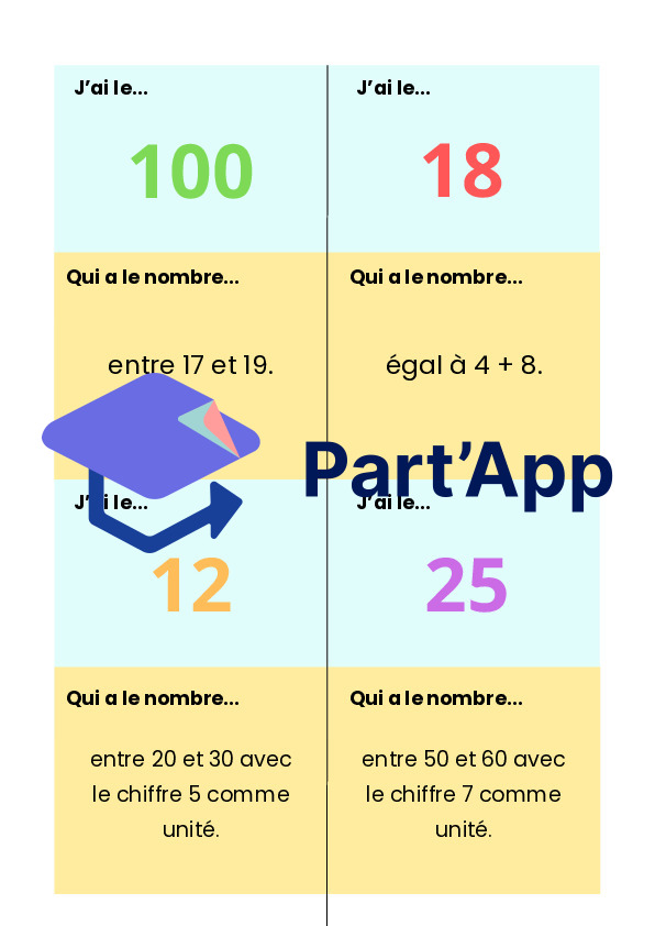 "J'ai qui a" des nombres de 1 à 100_2
