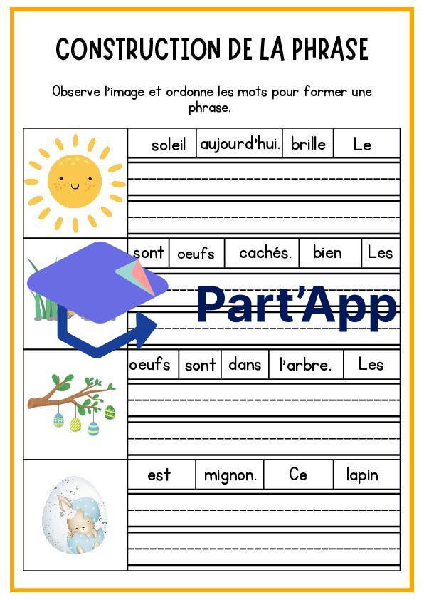Remettre les mots dans l'ordre - Pâques_3
