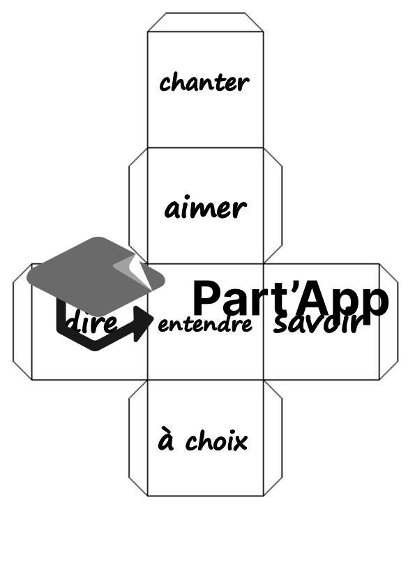 un dé à imprimer et plier pour jouer à l'imparfait_4