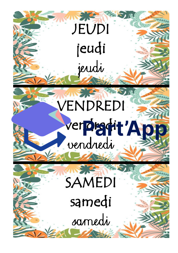 Calendrier thème Jungle_3