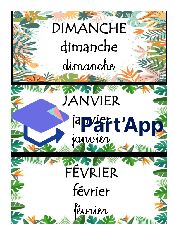 Calendrier thème Jungle_4