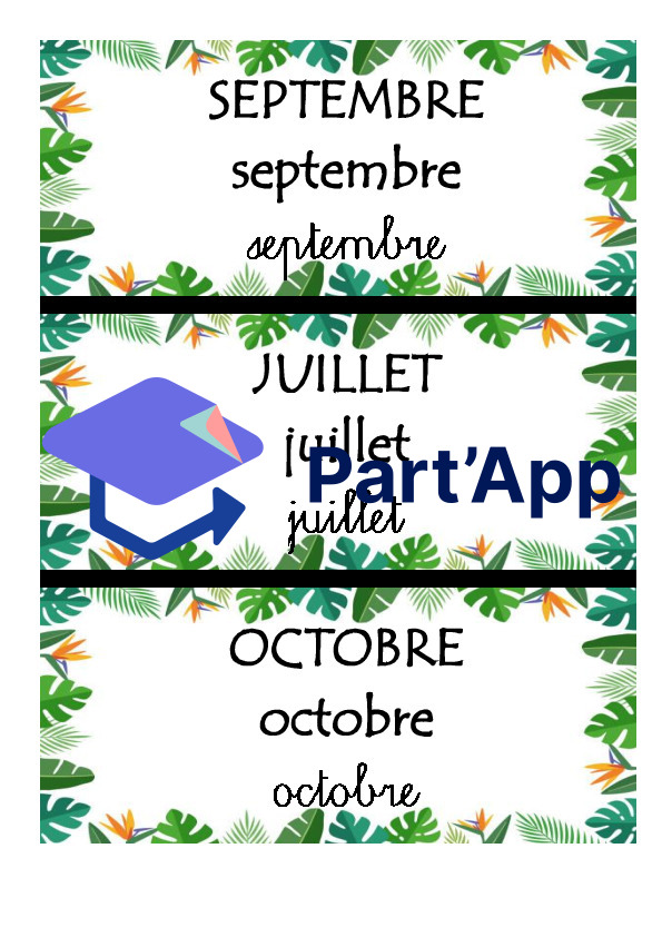 Calendrier thème Jungle_6