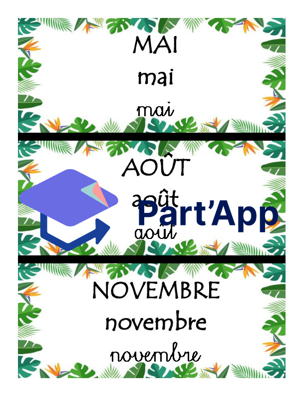 Calendrier thème Jungle_7