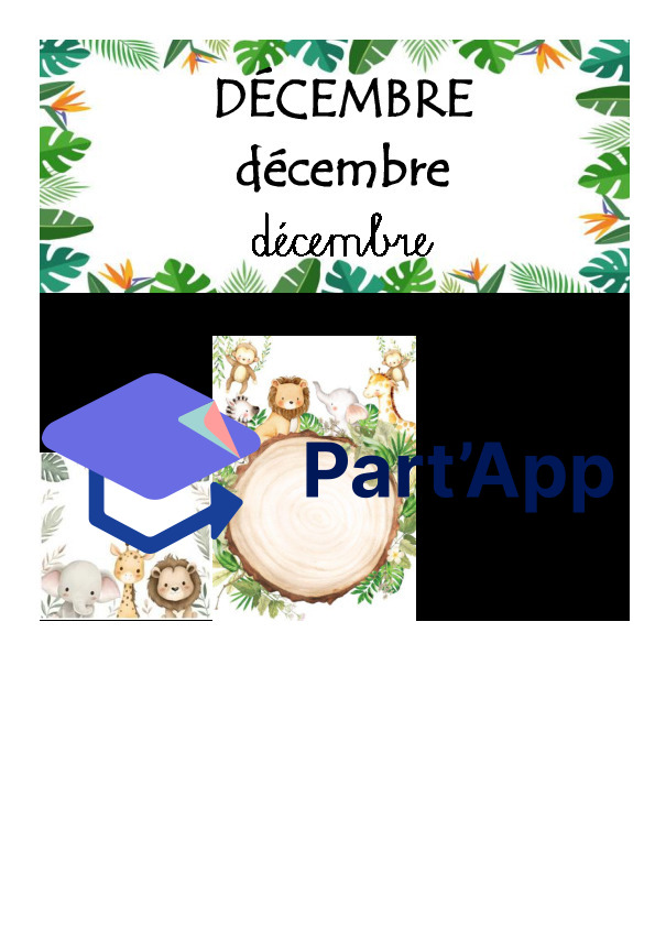 Calendrier thème Jungle_8