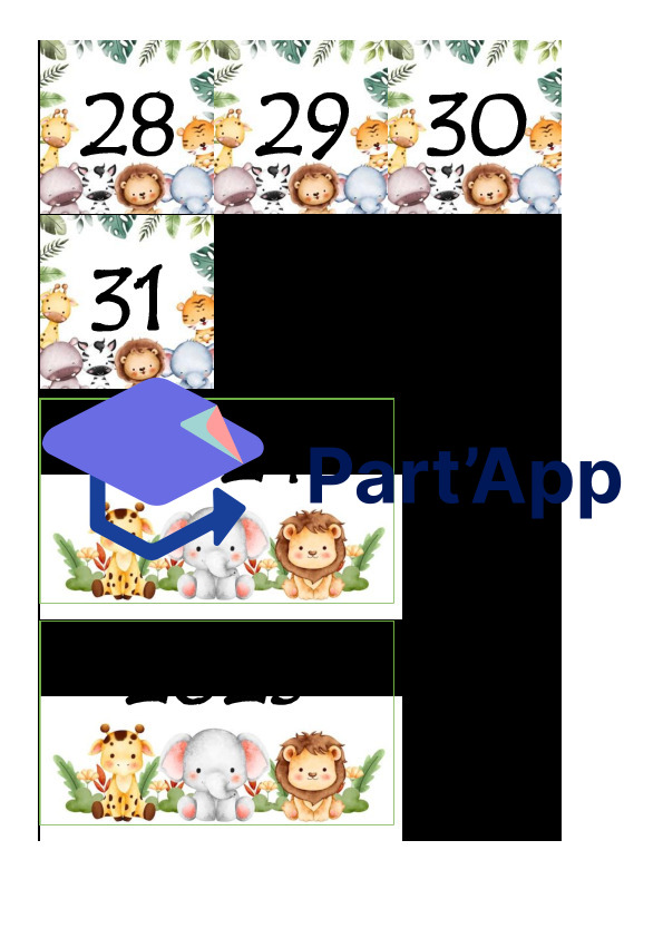 Calendrier thème Jungle_11