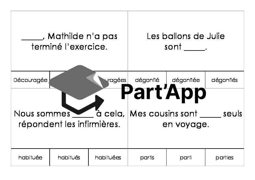 Cartes à pince sur les participes passés_3