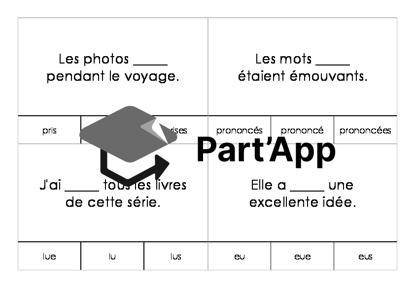 Cartes à pince sur les participes passés_7